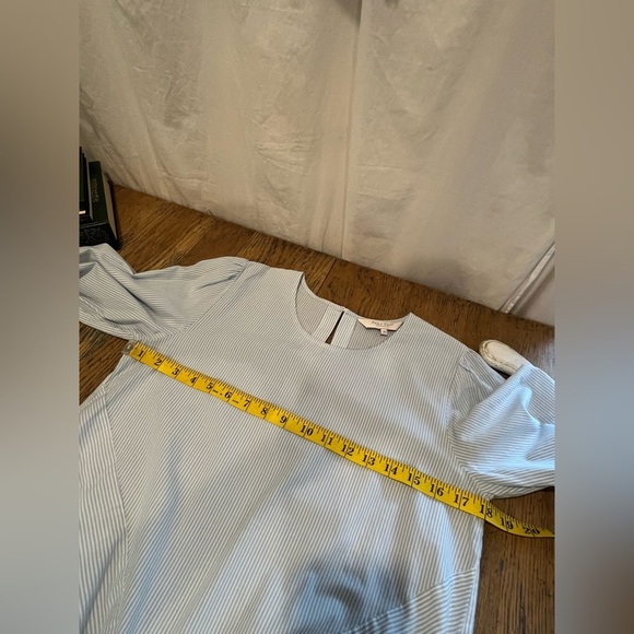 PART TWO – Blue Striped Tie-Front Blouse Size 36 - Picture 7 of 8